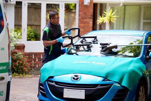 Vehicle glass installation